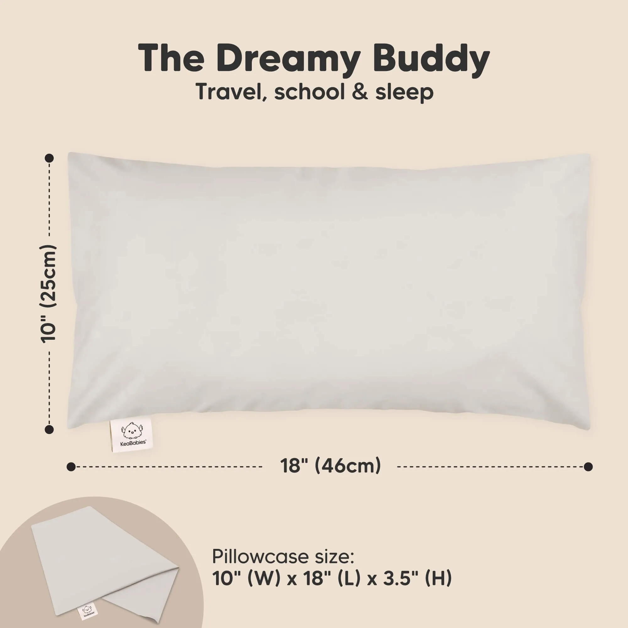Buddy Toddler Pillow (French Gray)