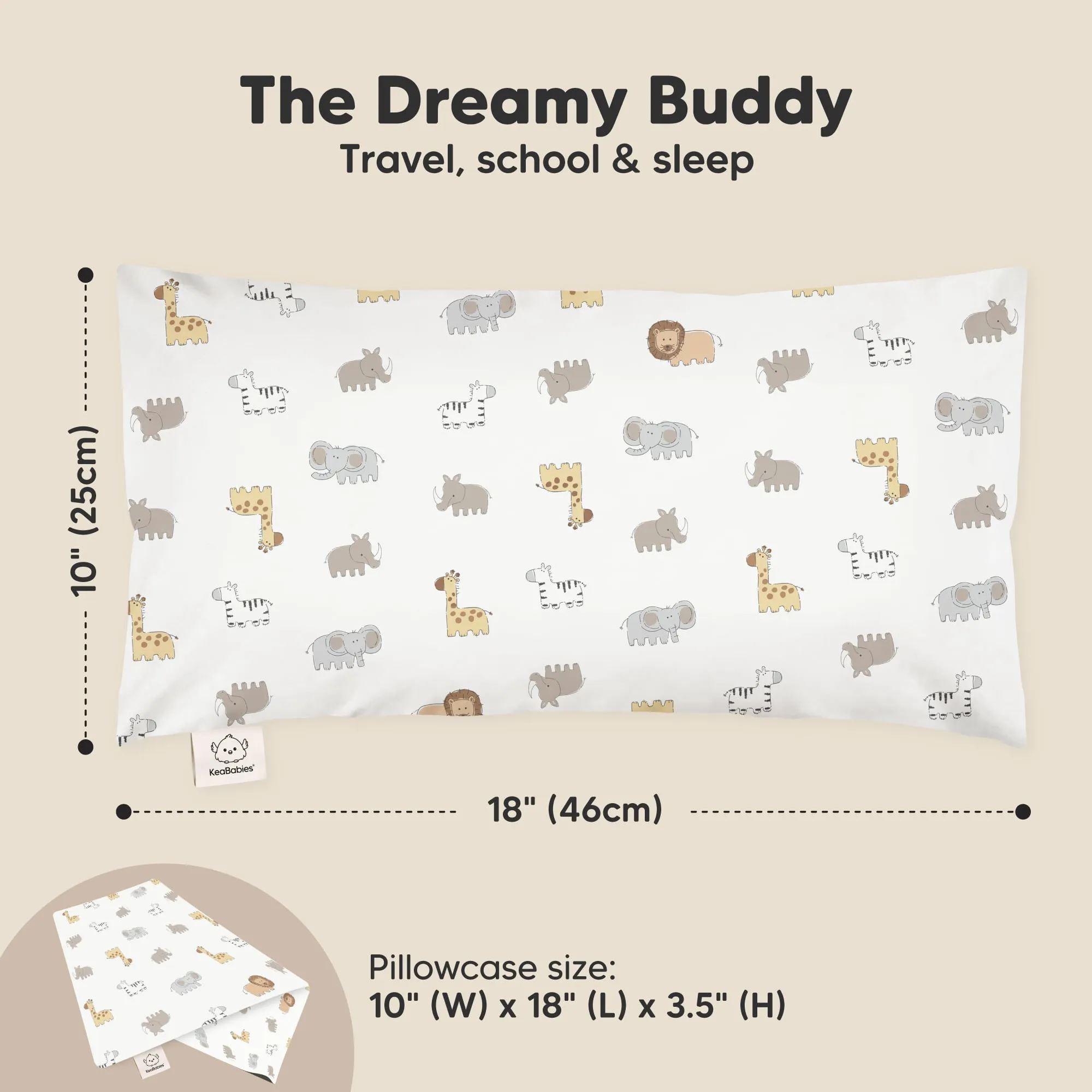 Buddy Toddler Pillow (Safari Echo)