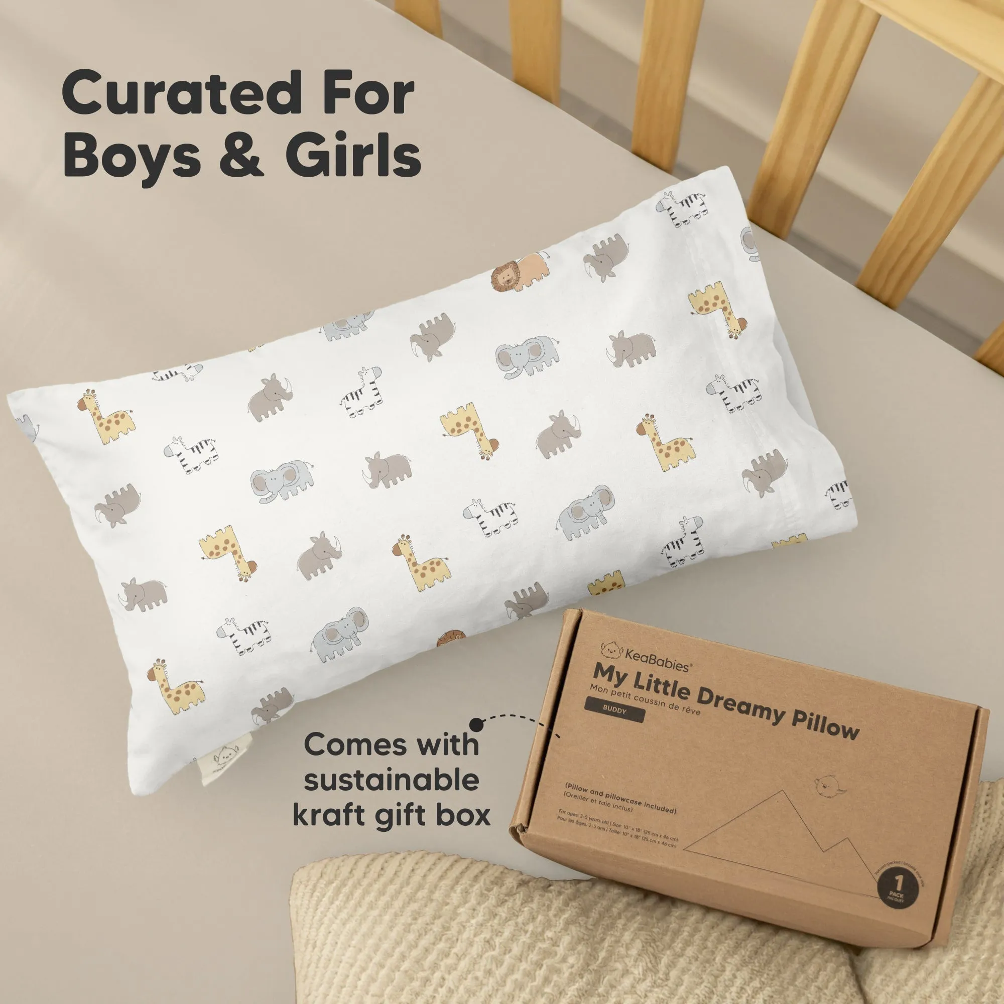 Buddy Toddler Pillow (Safari Echo)
