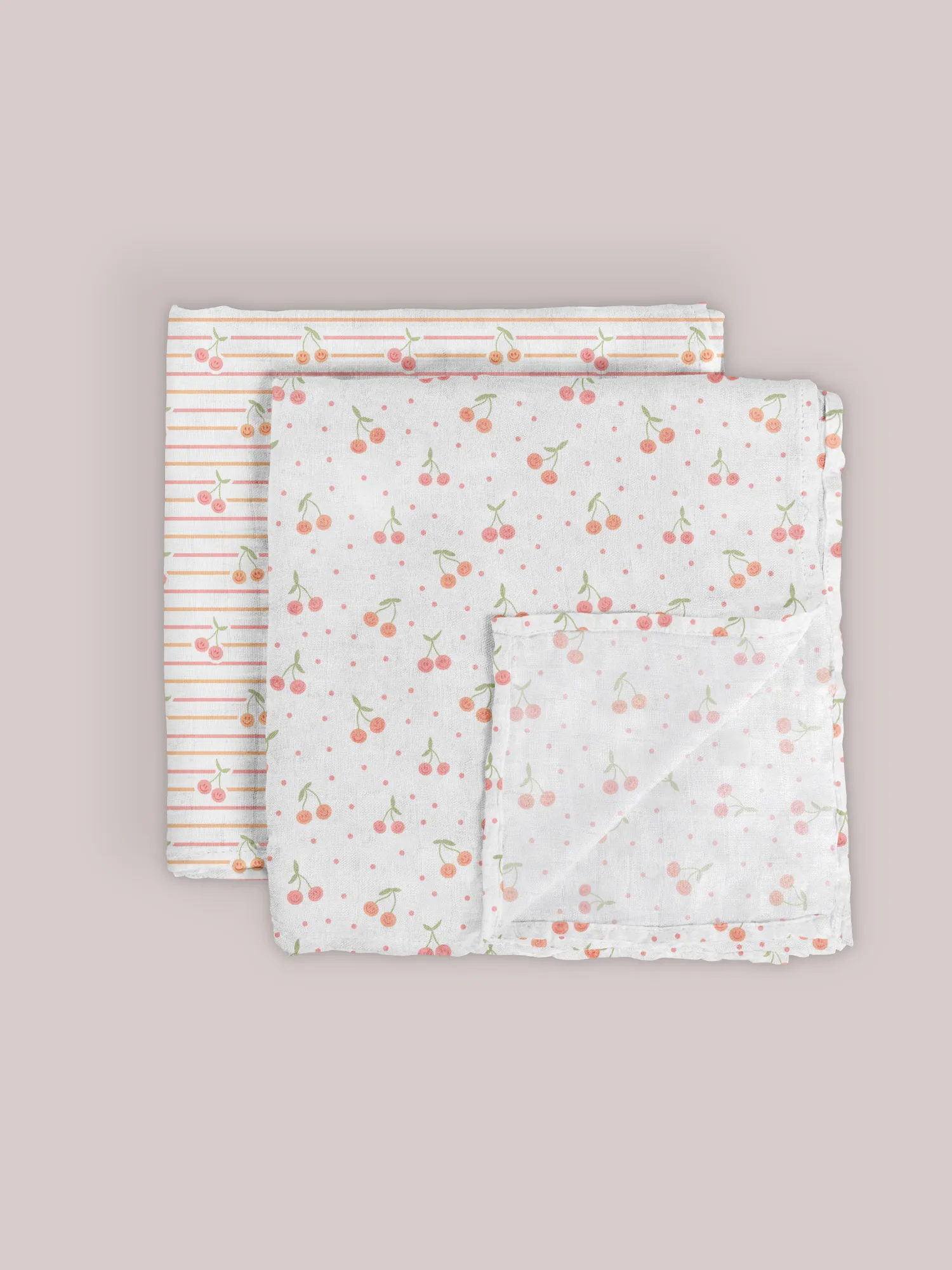 Cherry Cute by Doodle By Meg | Swaddle Blanket Set