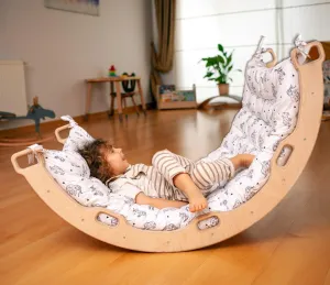 Climbing Arch Rocker With Origami Pillow | Montessori Play Set
