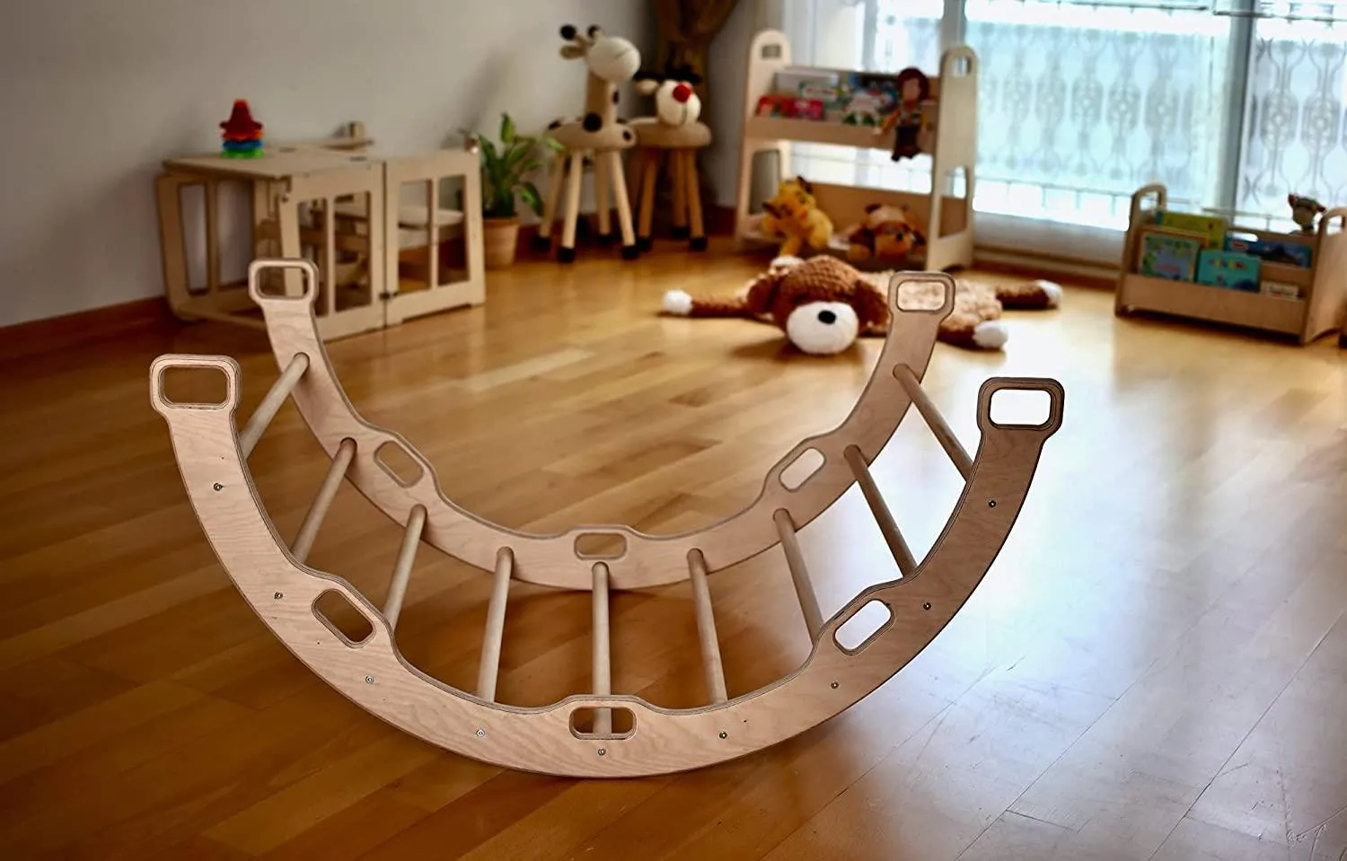 Climbing Arch With Flamingo Pillow | Montessori Play Set