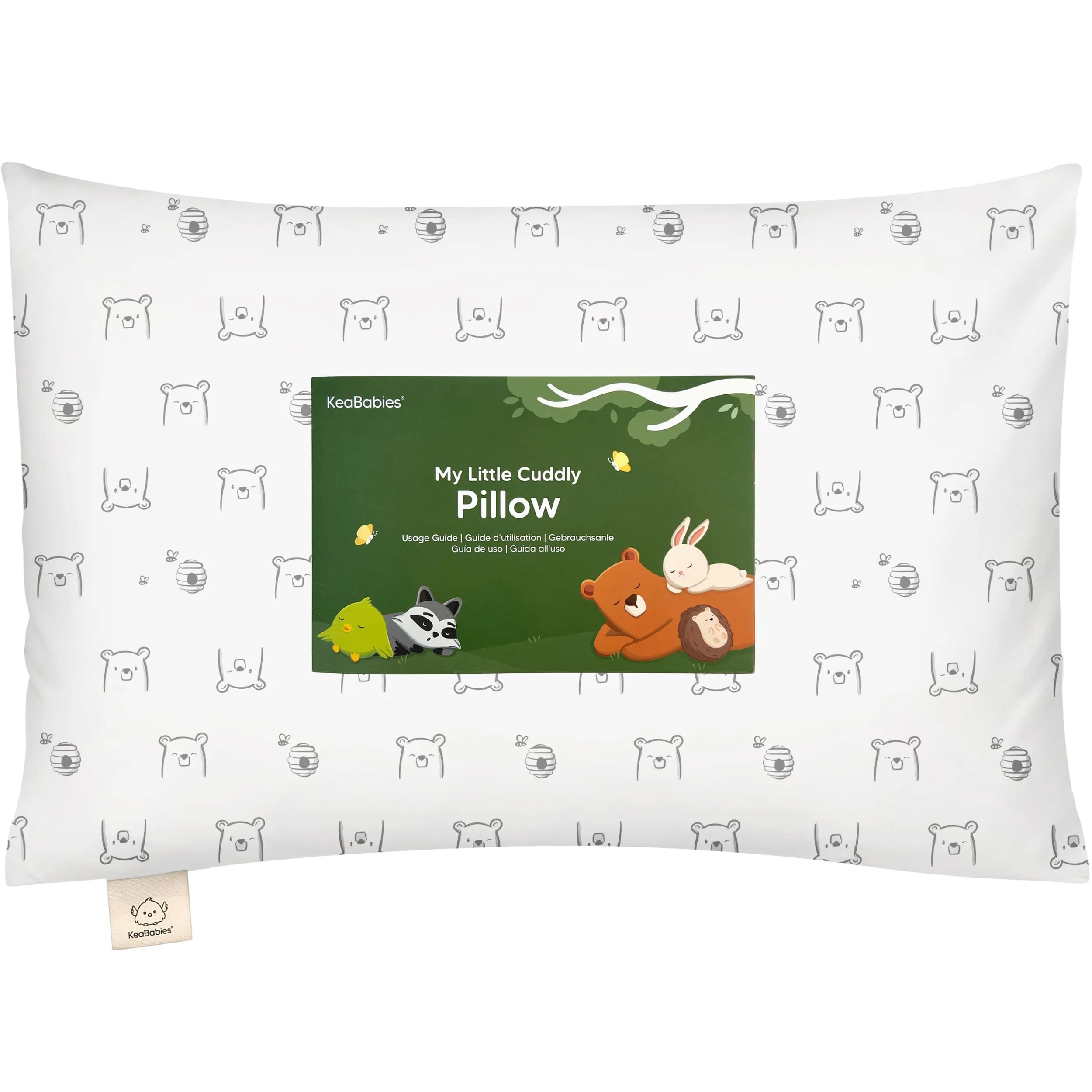 Cuddly Toddler Pillow with Pillowcase (Bumble Bear)