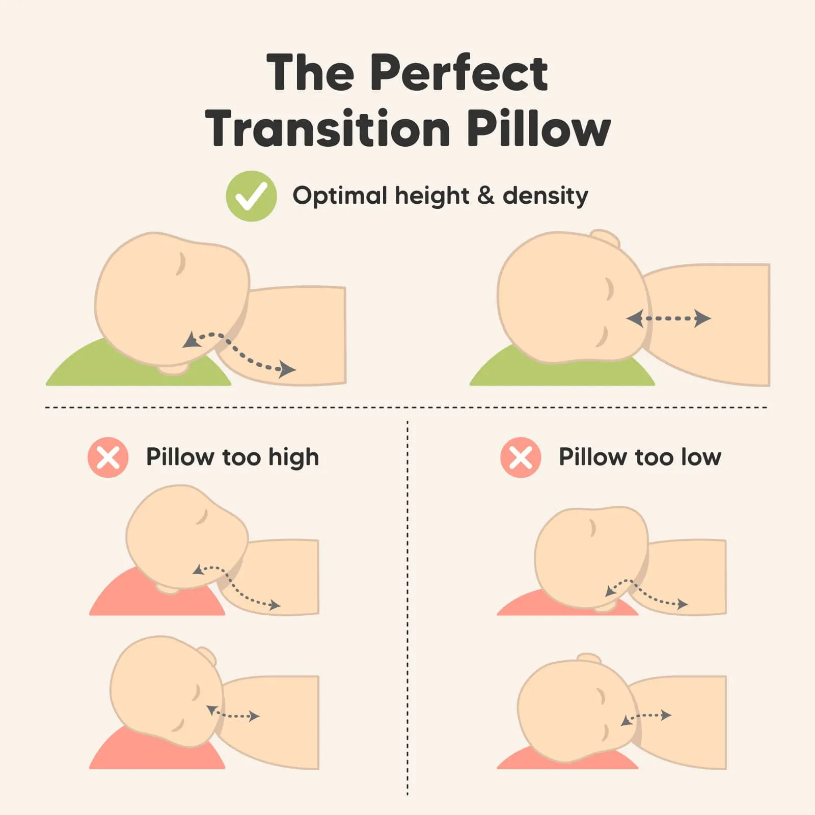 Cuddly Toddler Pillow with Pillowcase (Elly)