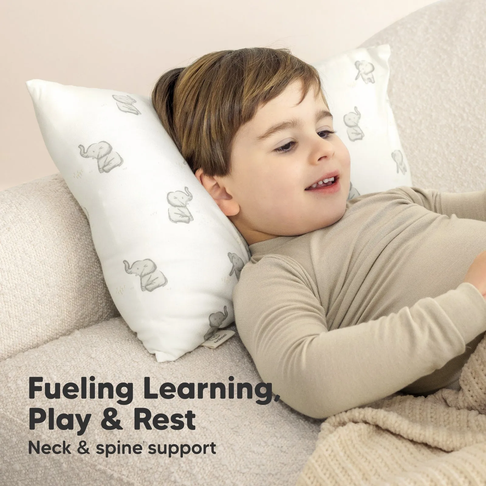 Cuddly Toddler Pillow with Pillowcase (Elly)