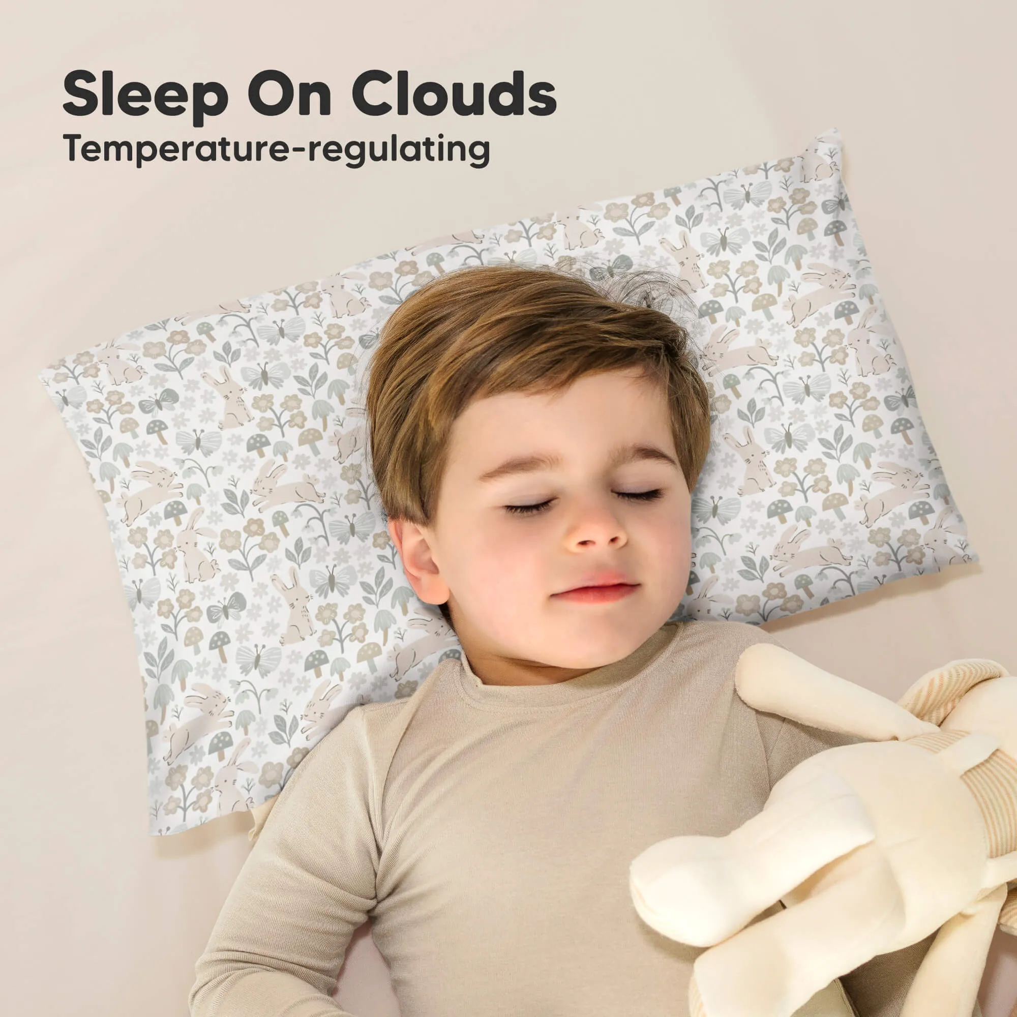 Cuddly Toddler Pillow with Pillowcase (Prairie)
