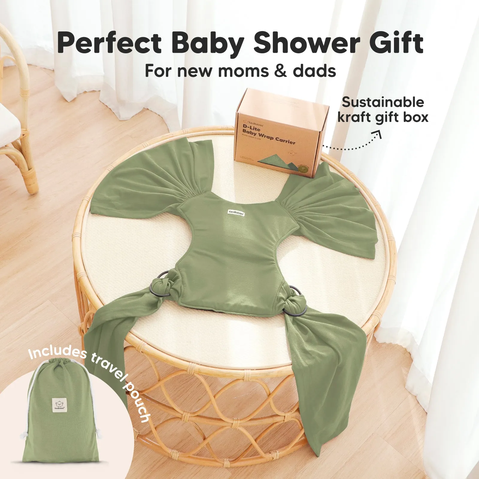 D-Lite Wrap Carrier (Dusty Olive)