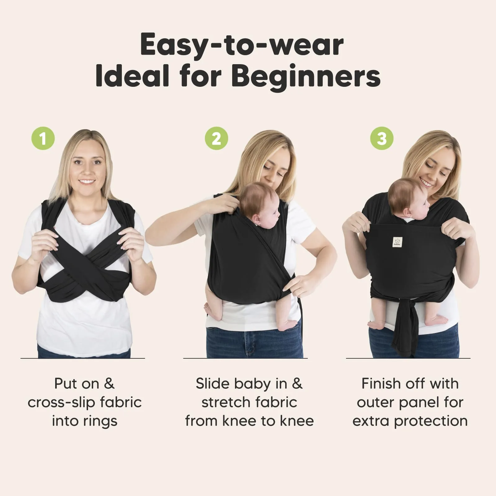 D-Lite Wrap Carrier (Trendy Black)