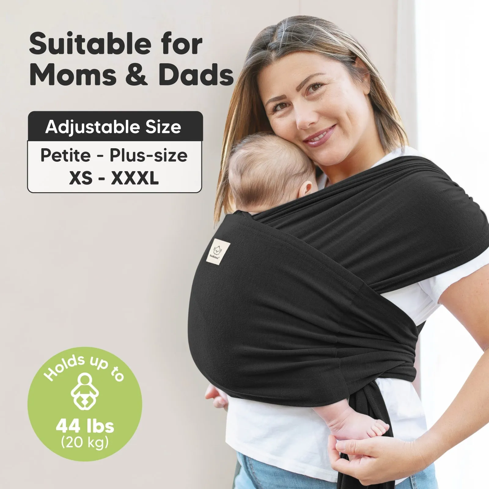 D-Lite Wrap Carrier (Trendy Black)