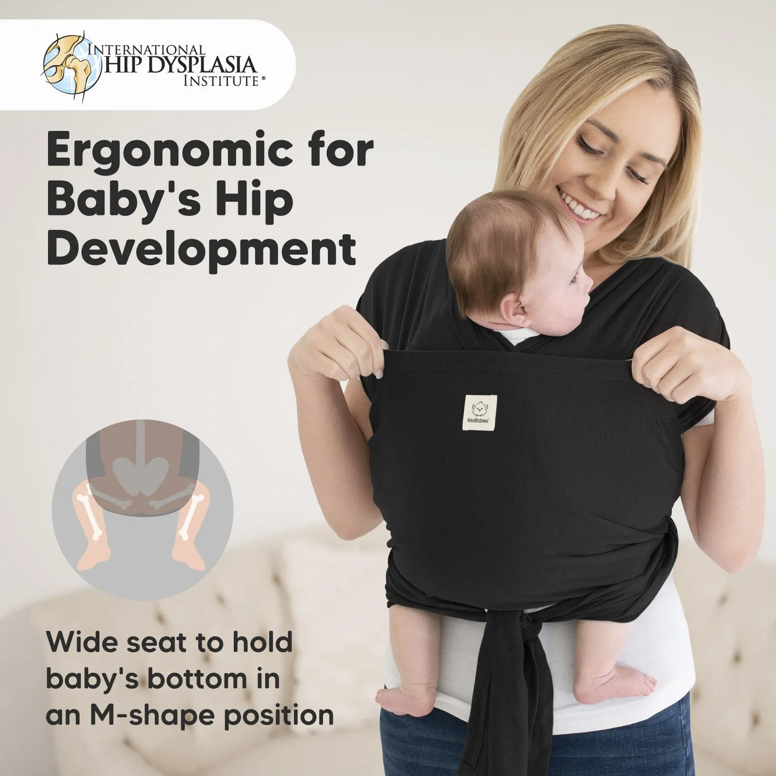 D-Lite Wrap Carrier (Trendy Black)
