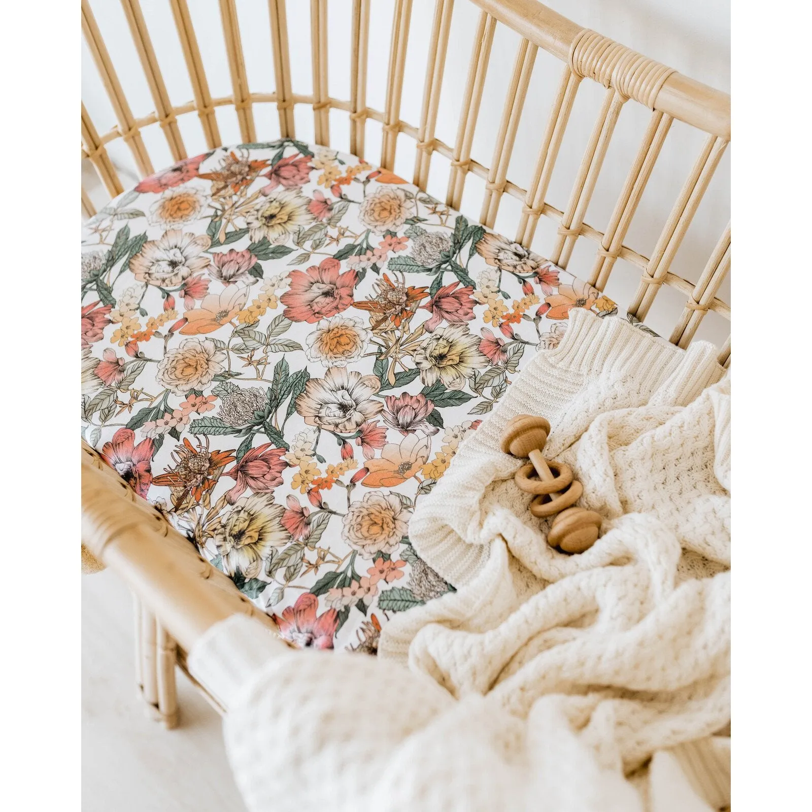 Diamond Knit Organic Baby Blanket - Cream