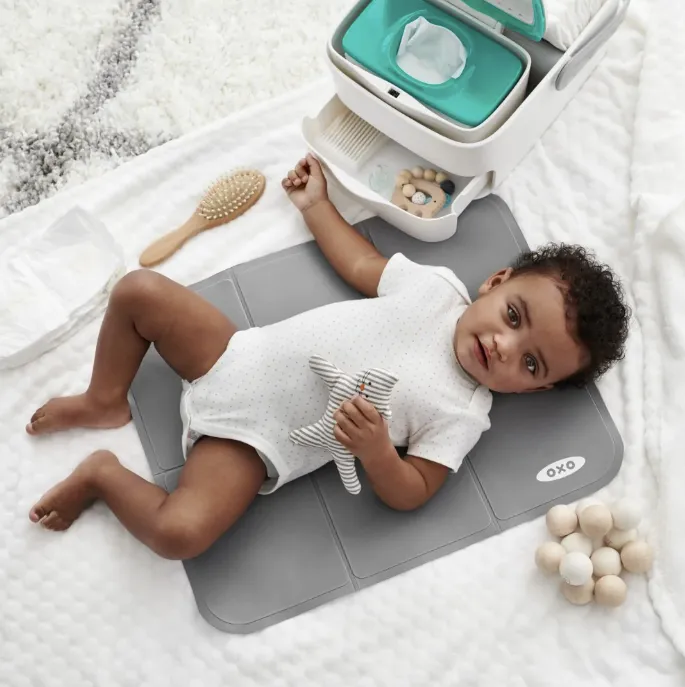 Diaper Caddy with Changing Mat