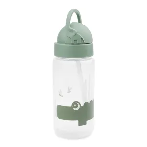 Done By Deer Straw Bottle Croco Green