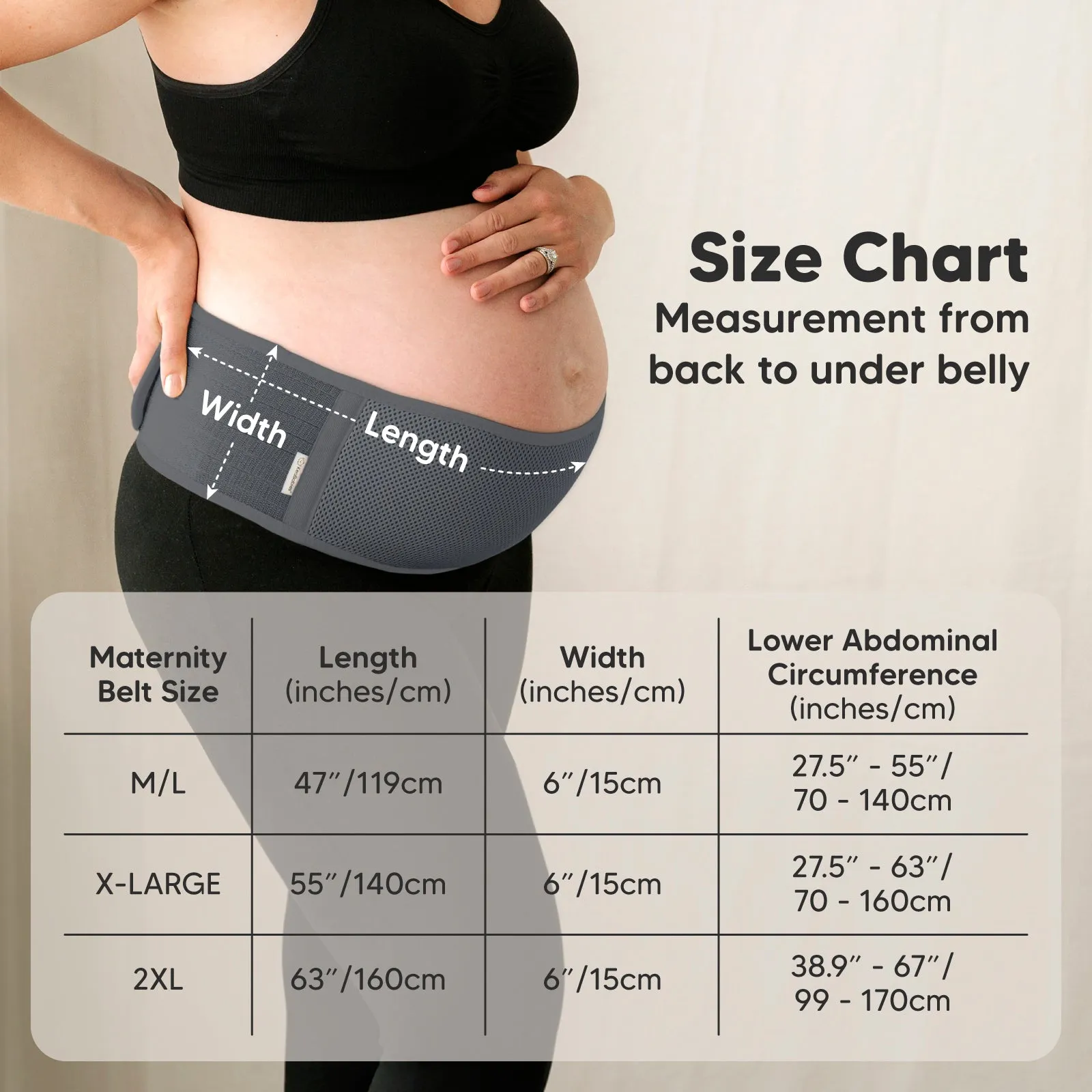Ease Maternity Support Belt (Mystic Gray)