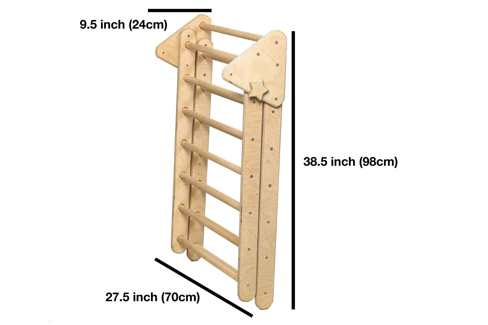 Foldable Climbing Triangle With 2 Ramps | Pikler Triangle for Kids