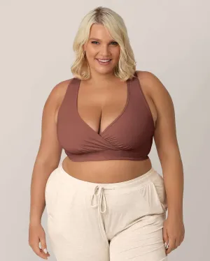 French Terry Racerback Nursing & Sleep Bra | Redwood