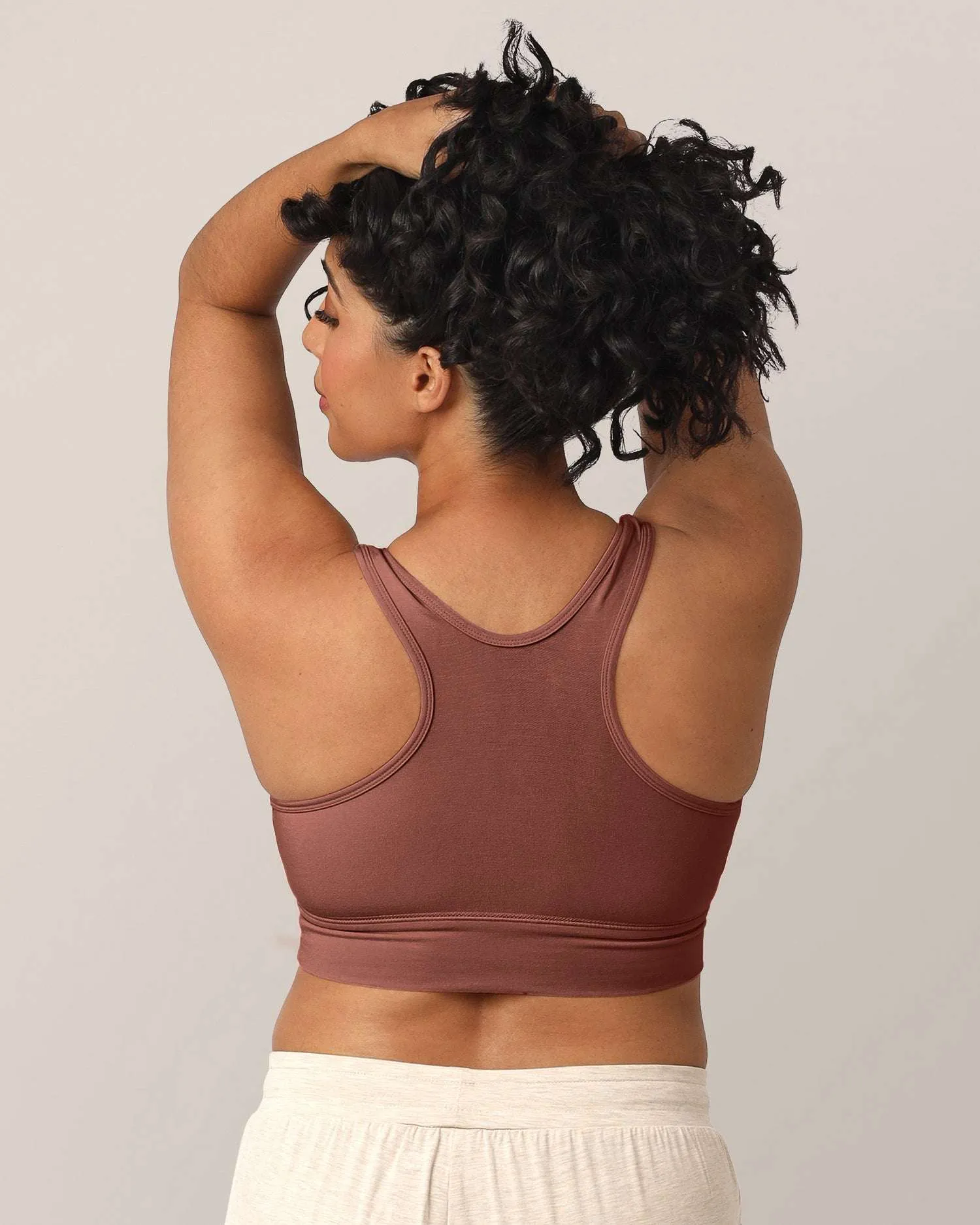 French Terry Racerback Nursing & Sleep Bra | Redwood