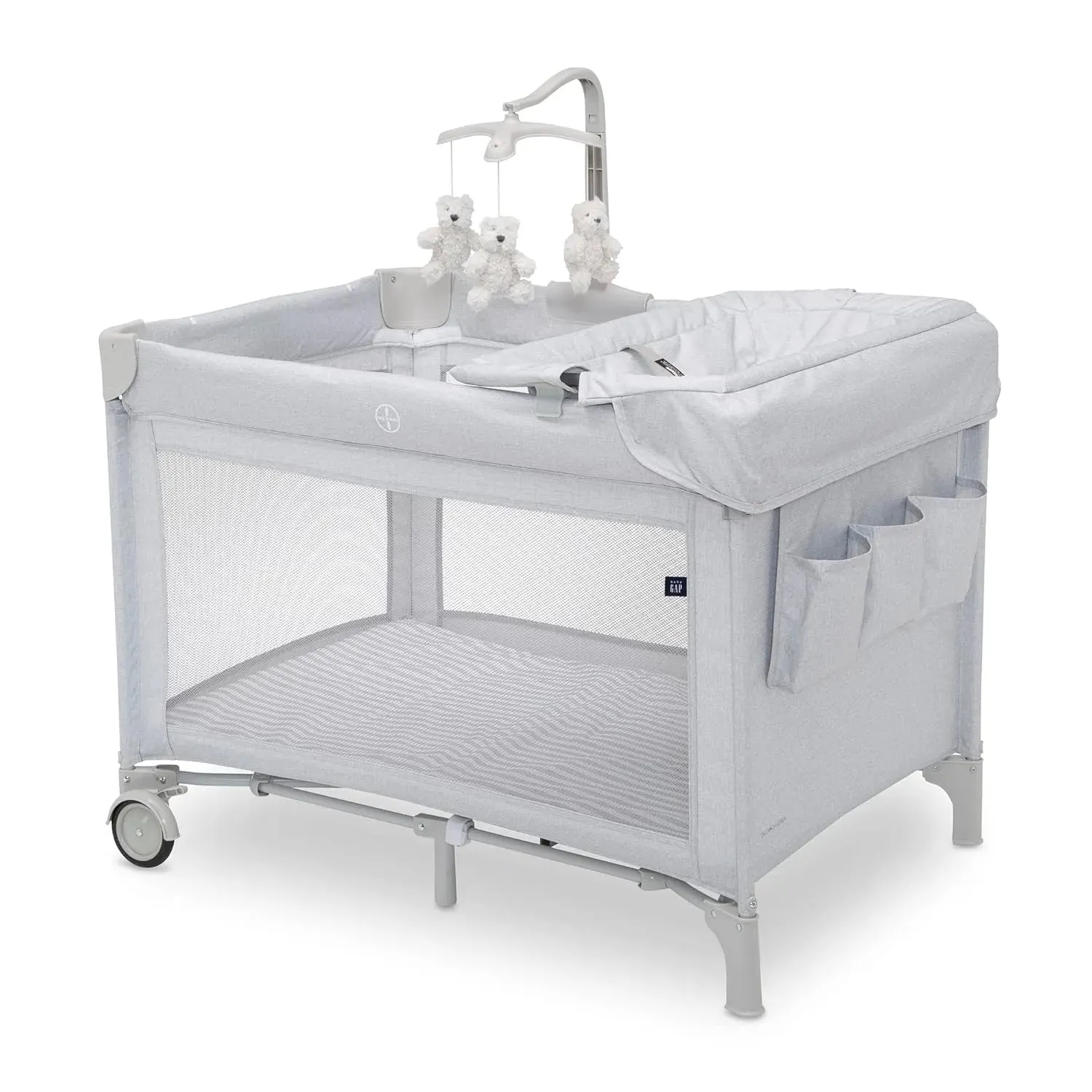 GAP babyGap Deluxe Play Yard, Grey Stripes