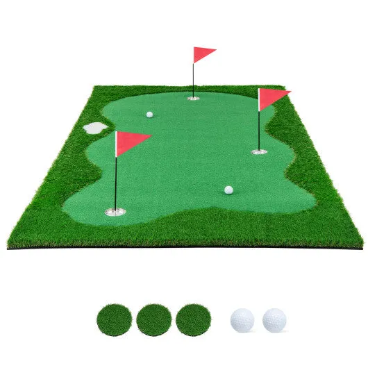 Golf Putting Green With Realistic Artificial Grass Turf-L