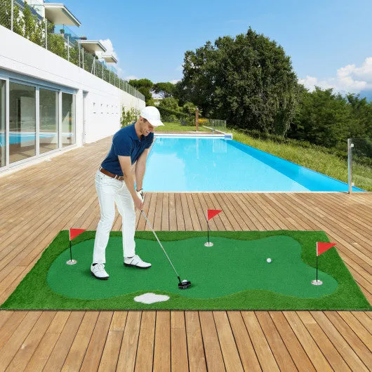 Golf Putting Green With Realistic Artificial Grass Turf-L