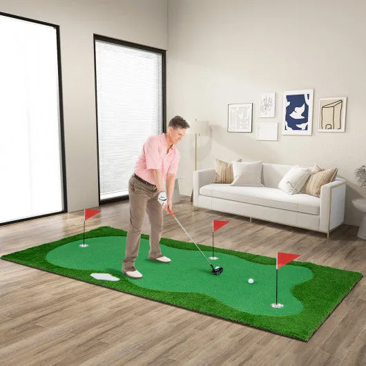 Golf Putting Green With Realistic Artificial Grass Turf-L