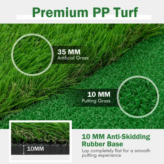 Golf Putting Green With Realistic Artificial Grass Turf-L