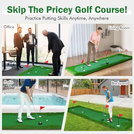 Golf Putting Green With Realistic Artificial Grass Turf-S