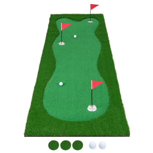 Golf Putting Green With Realistic Artificial Grass Turf-S