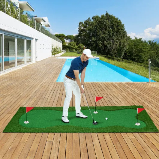 Golf Putting Green With Realistic Artificial Grass Turf-S