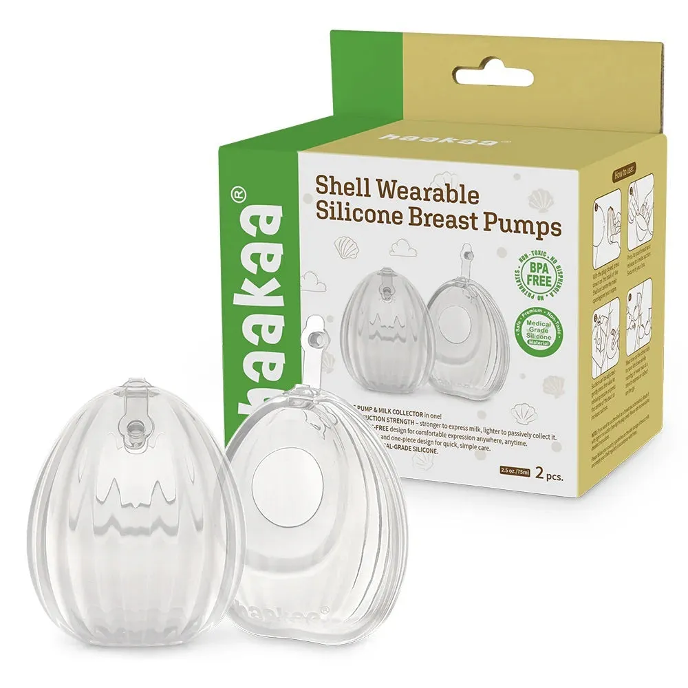 Haakaa Shell Wearable Silicone Breast Pump 2pk