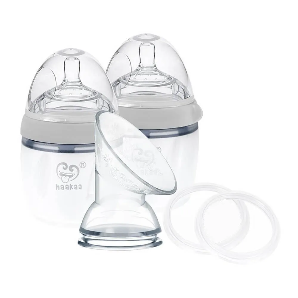 Haakaa Silicone Breast Pump & Bottle Pack