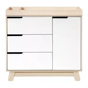 Hudson 3-Drawer Changer Dresser - Washed Natural and White