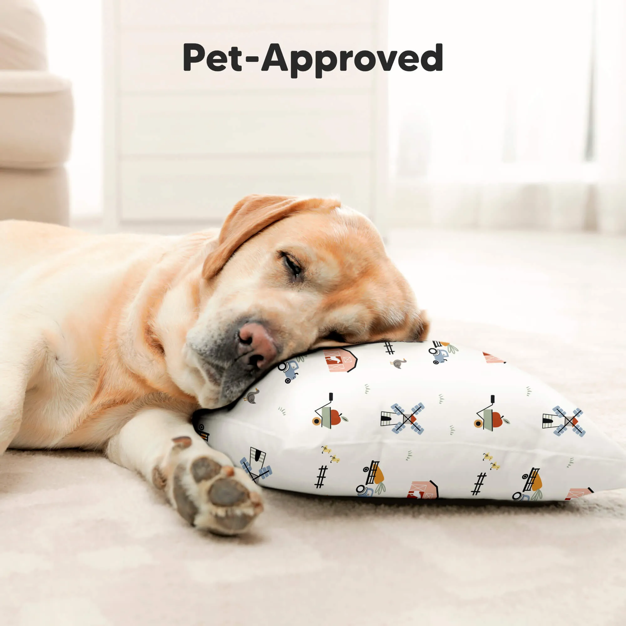 Jumbo Toddler Pillow with Pillowcase (Construction)