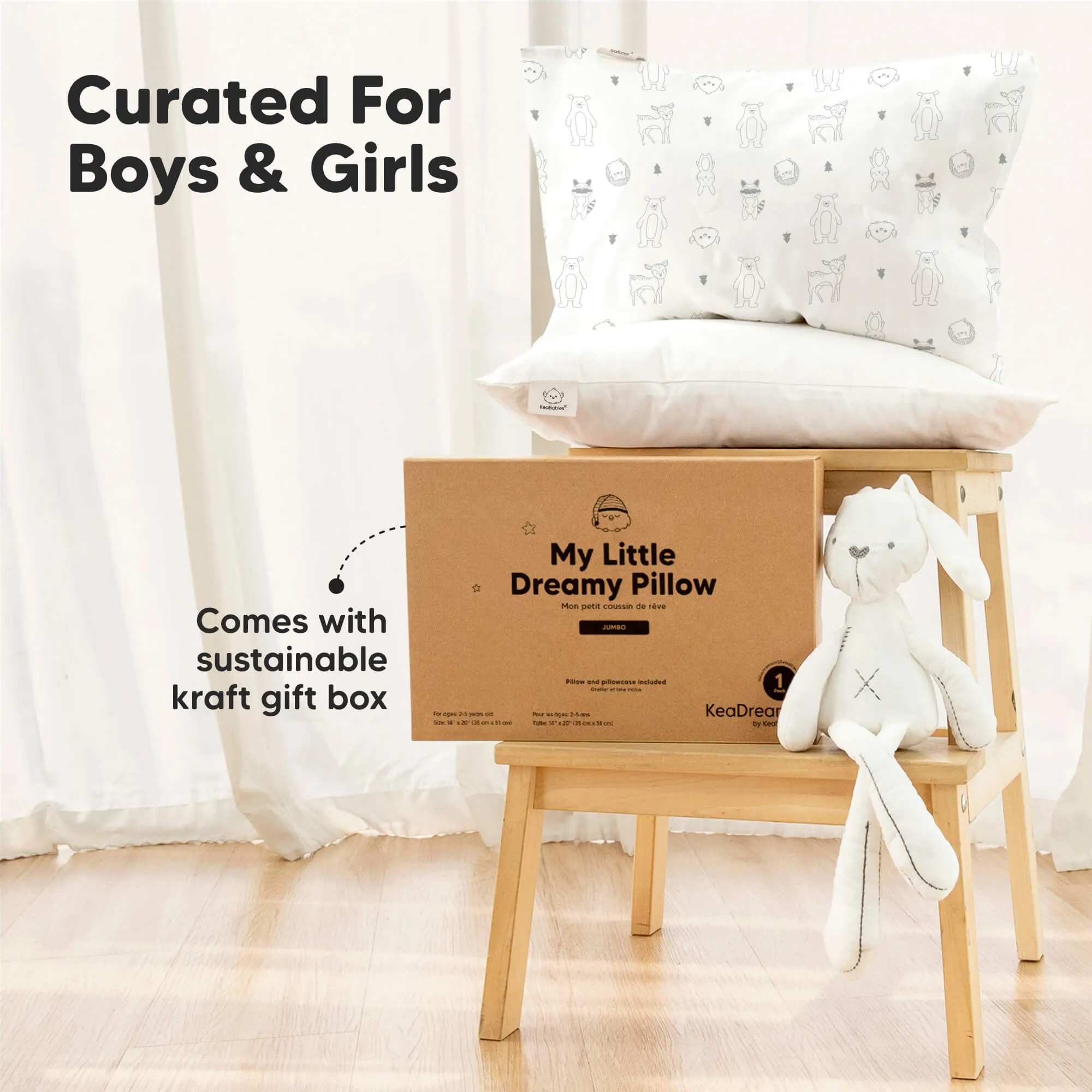 Jumbo Toddler Pillow with Pillowcase (Cosmo)