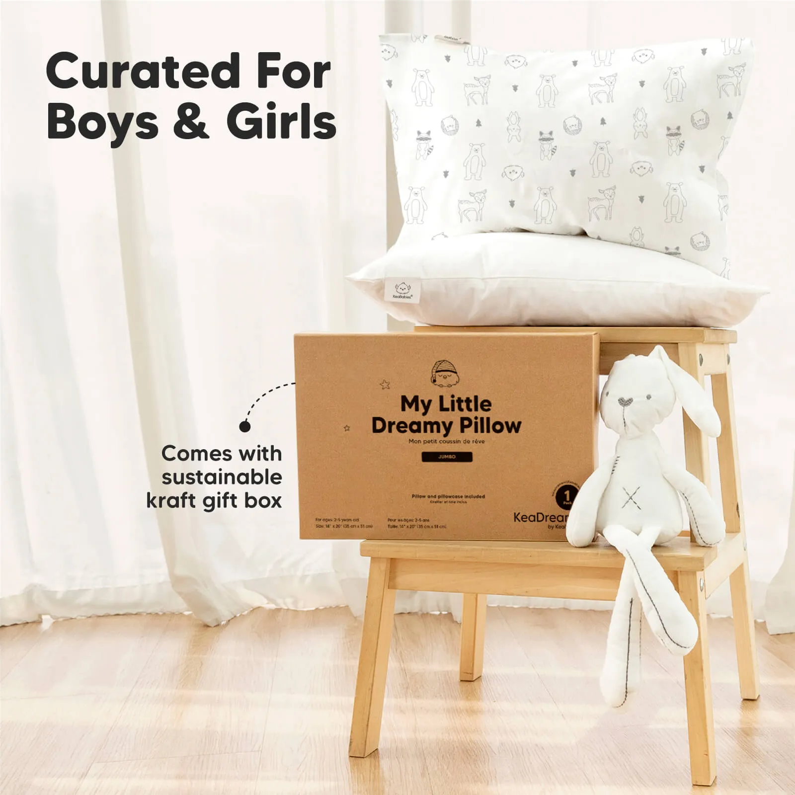 Jumbo Toddler Pillow with Pillowcase (Escapade)