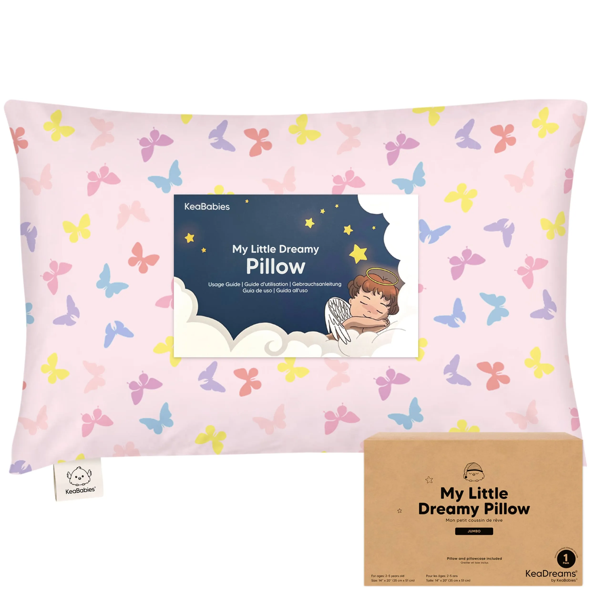 Jumbo Toddler Pillow with Pillowcase (Flutter)