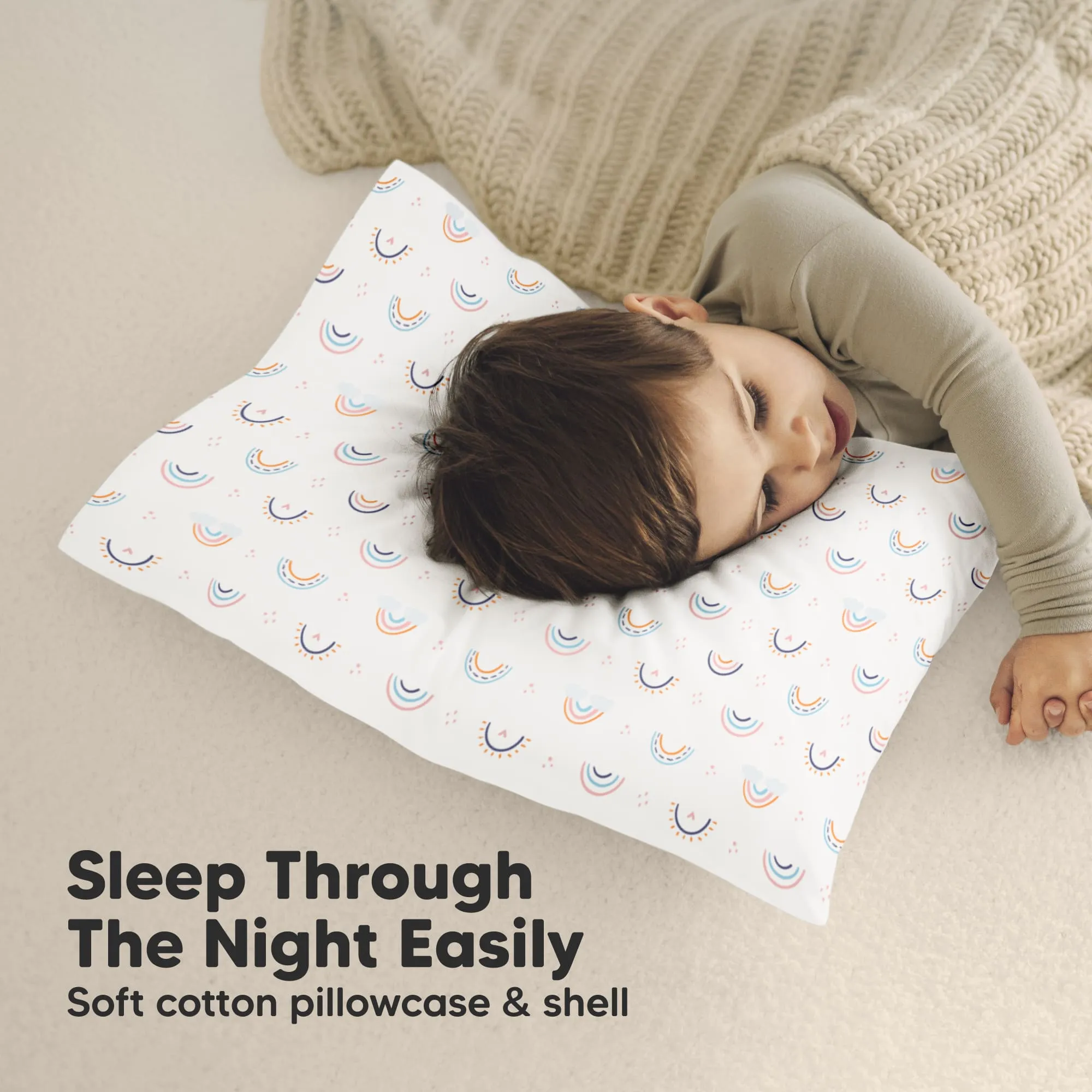 Jumbo Toddler Pillow with Pillowcase (Flutter)