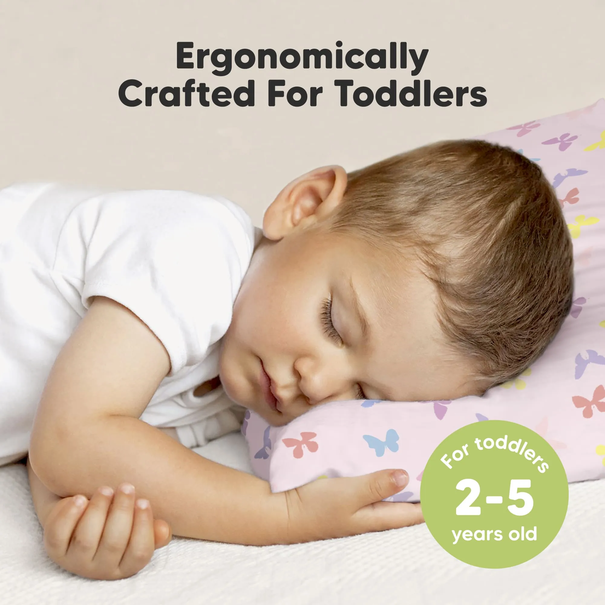 Jumbo Toddler Pillow with Pillowcase (Flutter)