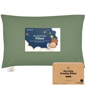 Jumbo Toddler Pillow with Pillowcase (Jungle Green)