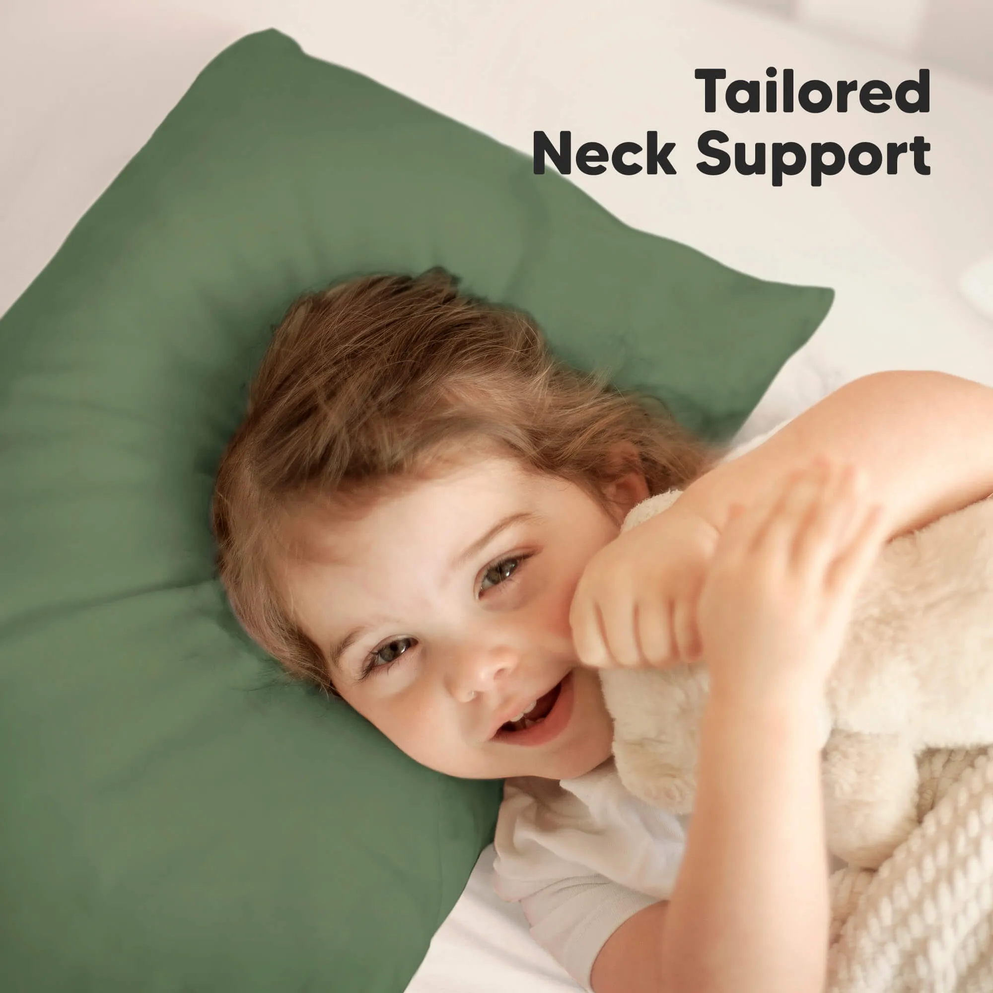 Jumbo Toddler Pillow with Pillowcase (Jungle Green)