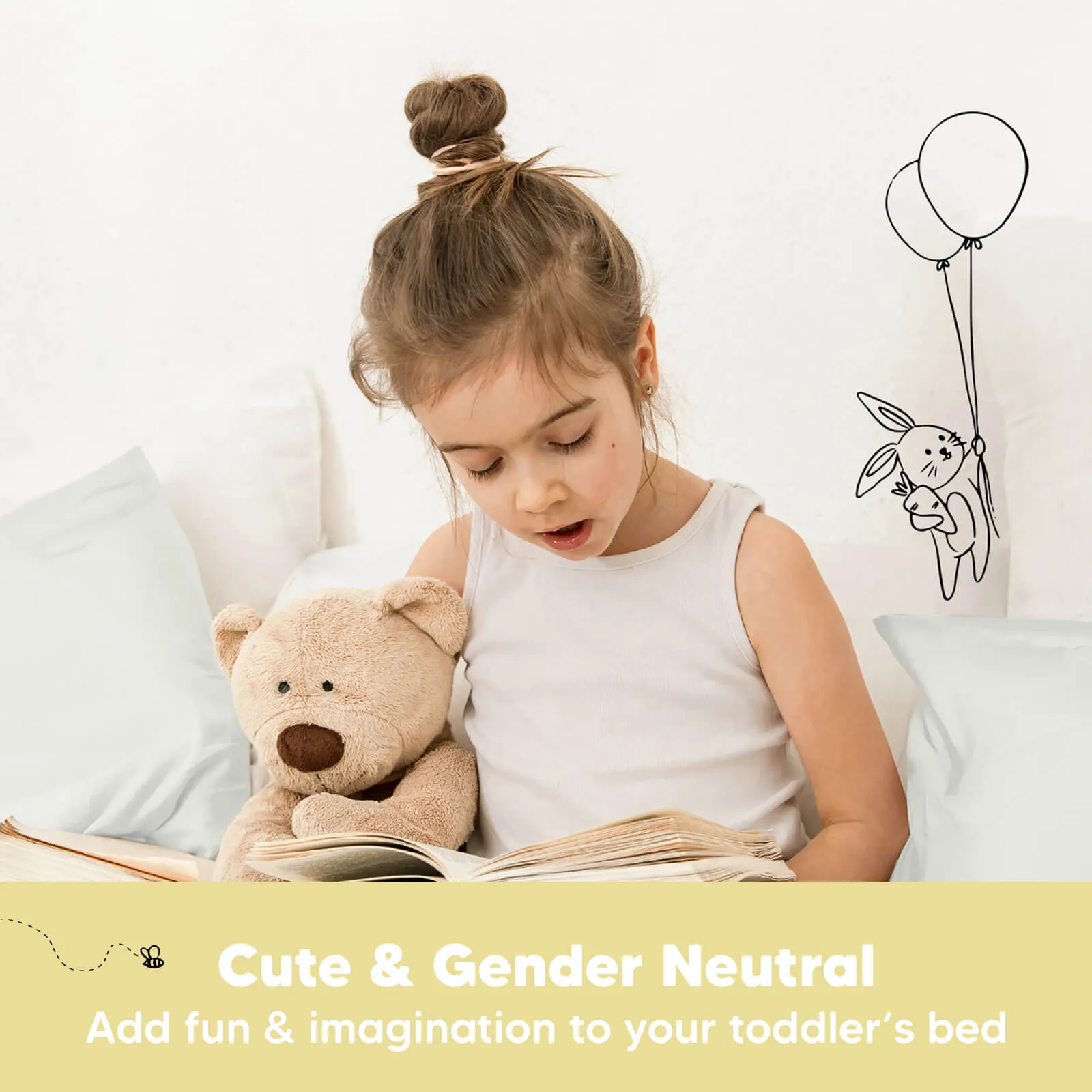 Jumbo Toddler Pillow with Pillowcase (Pearl Gray)