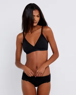 Mesh Trim Crossover Nursing Bra