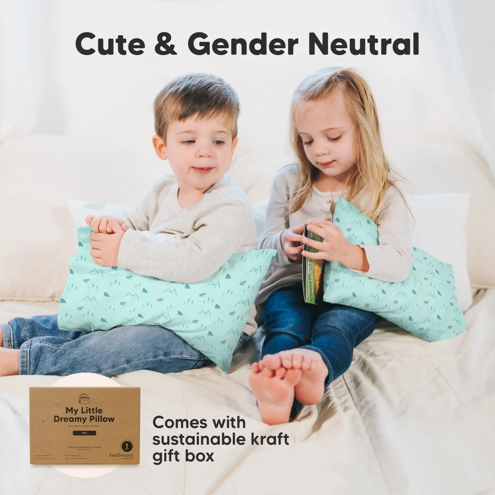 Mini Toddler Pillow With Pillowcase (Polar)