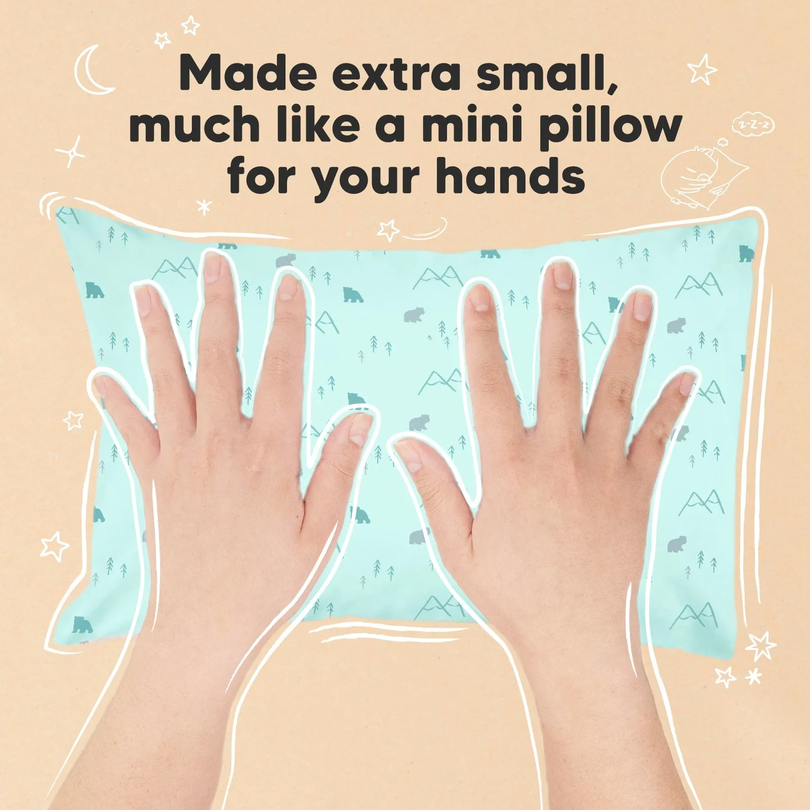 Mini Toddler Pillow With Pillowcase (Polar)