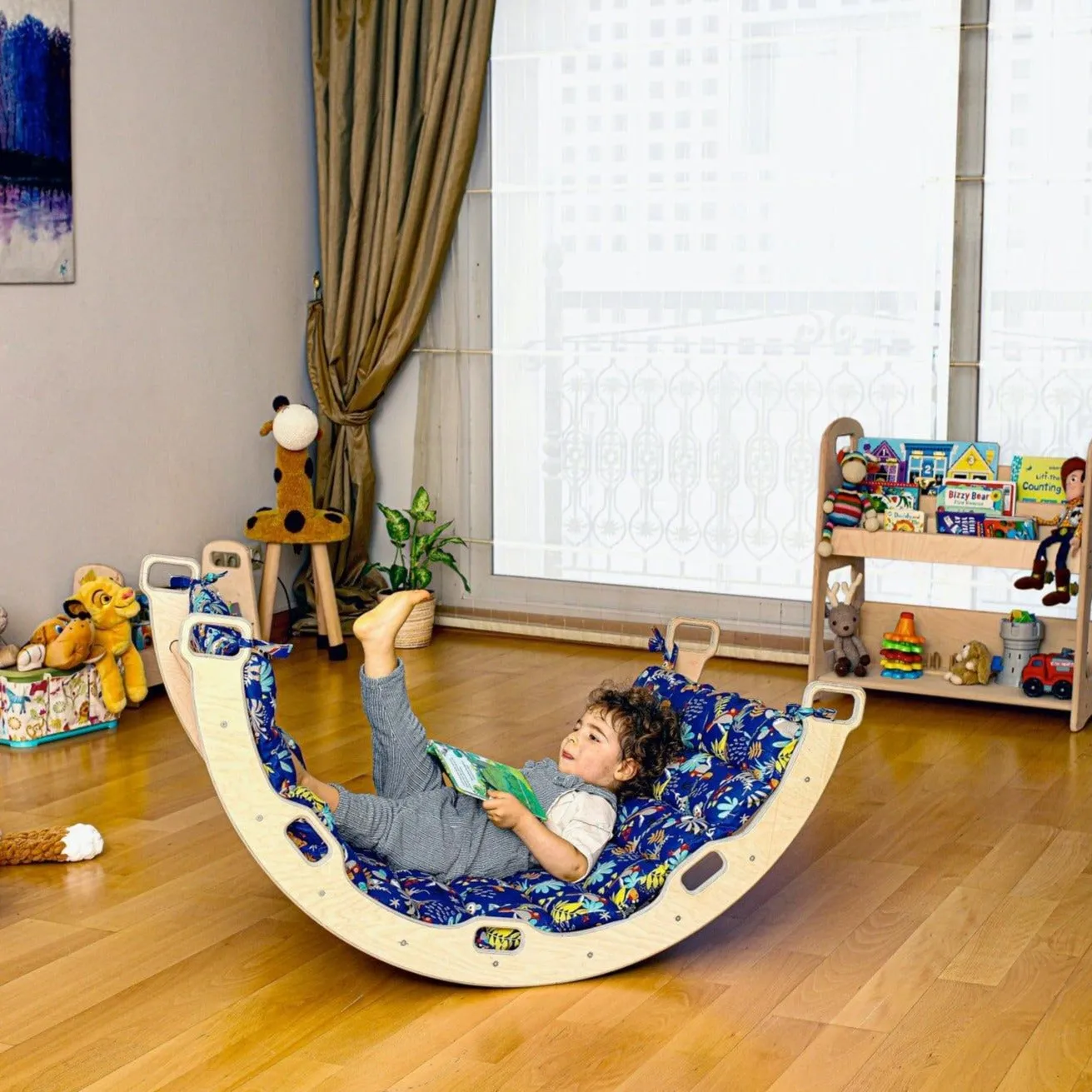 Montessori Arch With XL Forest Design Pillow