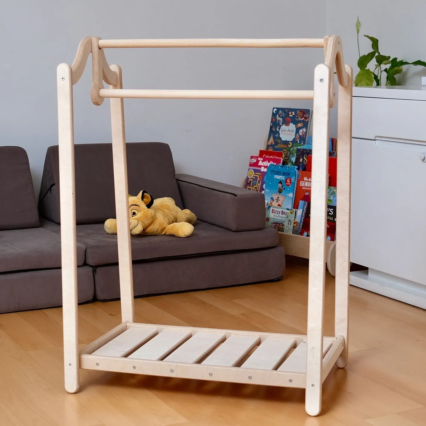 Montessori Wooden Kids Clothing Rack