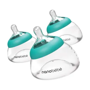 Nanobebe Breastmilk Bottle 3pk Teal GEN 2