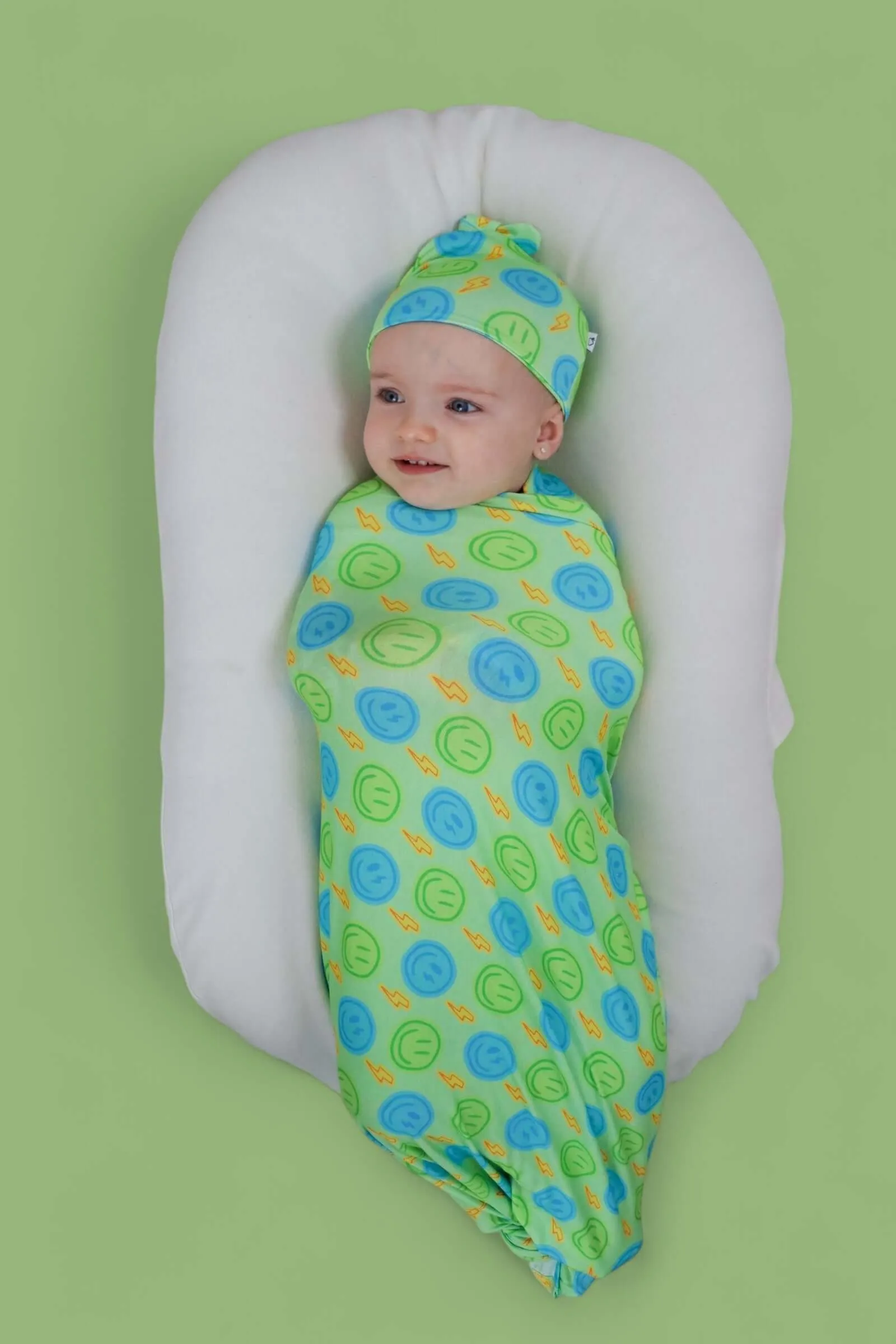 Neon Smiles Dream Swaddle & Beanie