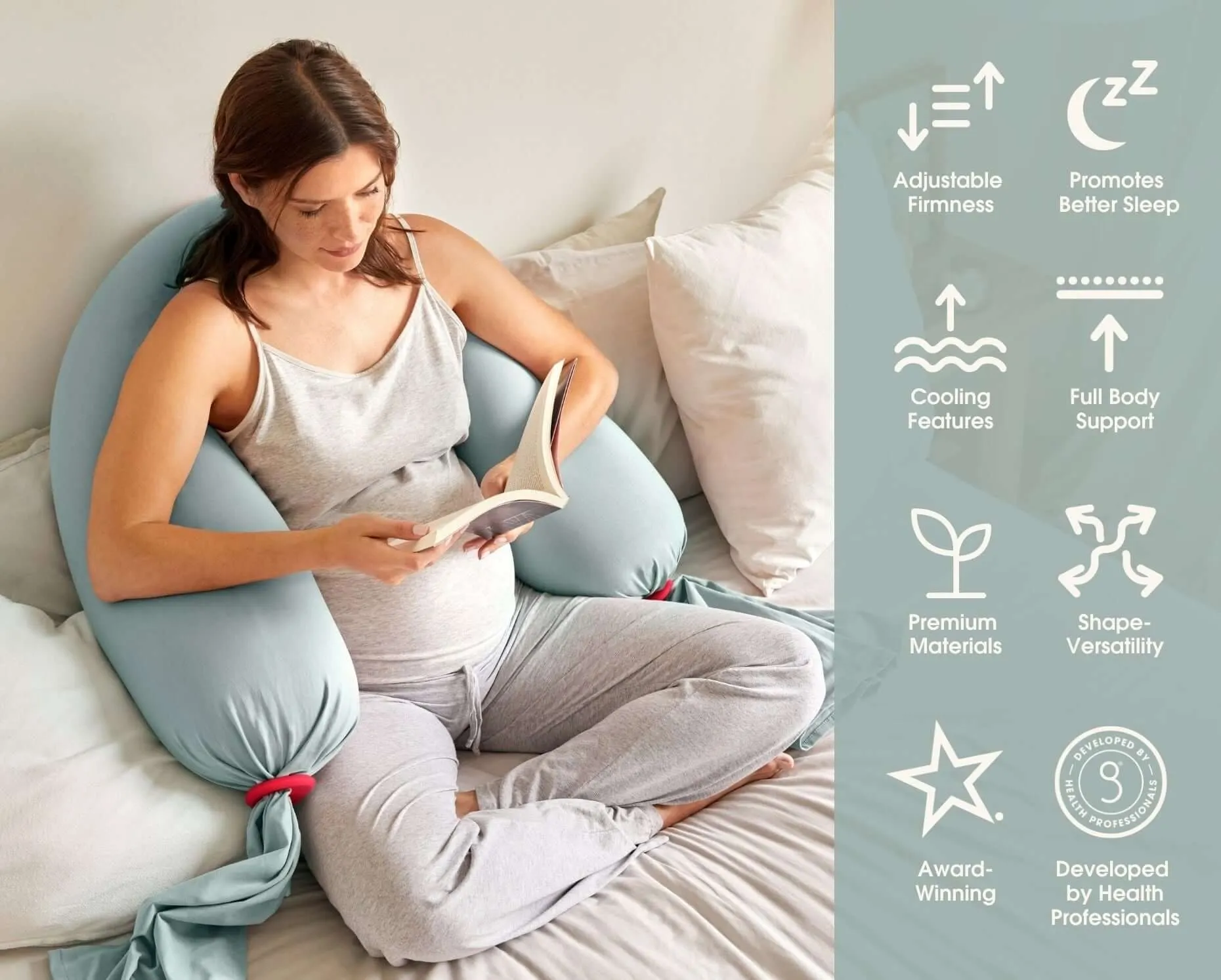 Nursing & Pregnancy Pillow | Eucalyptus