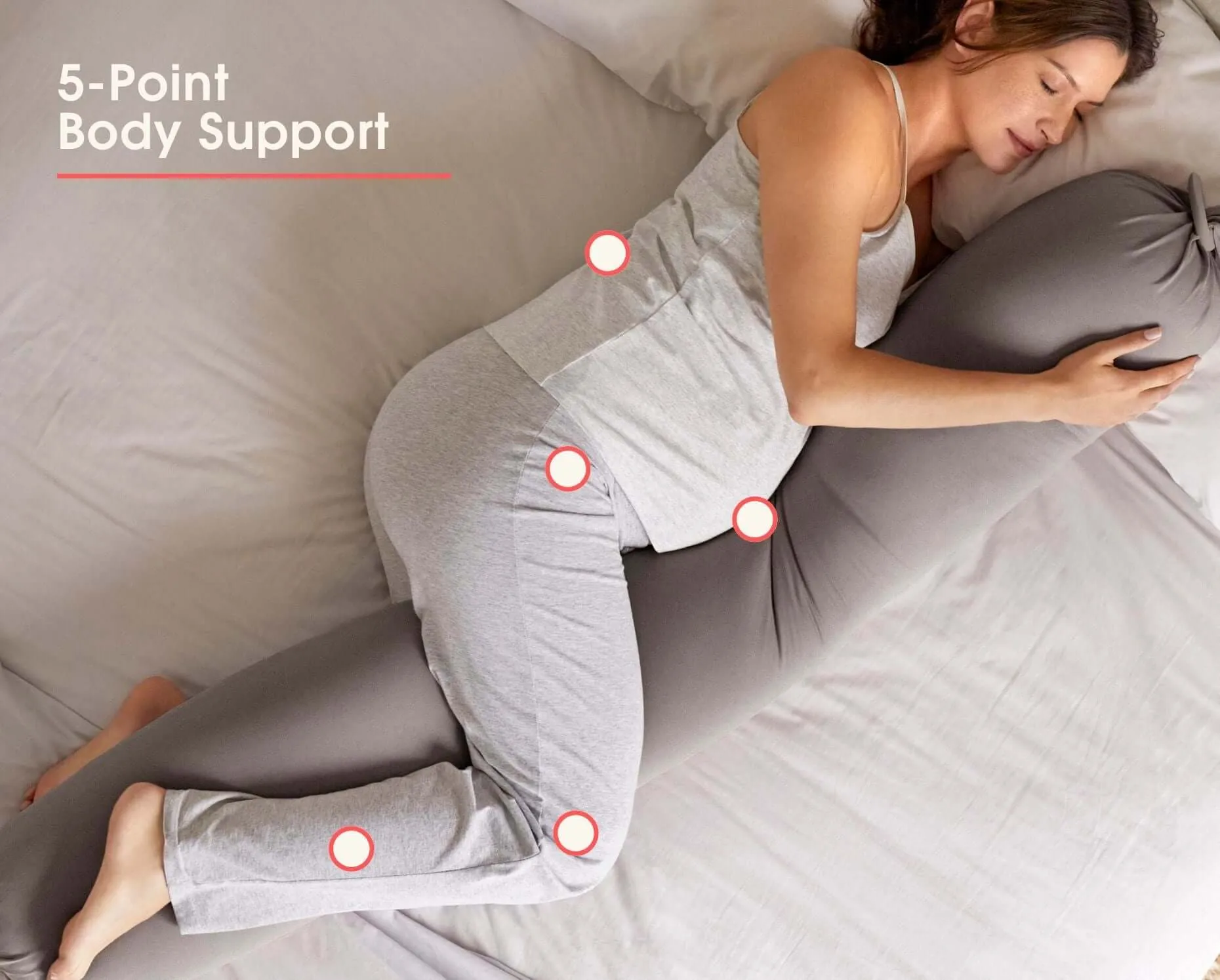 Nursing & Pregnancy Pillow | Stone